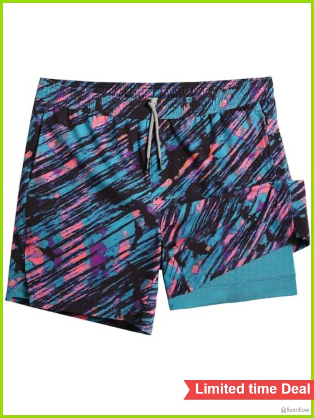 Men's 7" Inseam 2-in-1 Athletic Shorts with Liner Quick Dry Running Gym Shorts